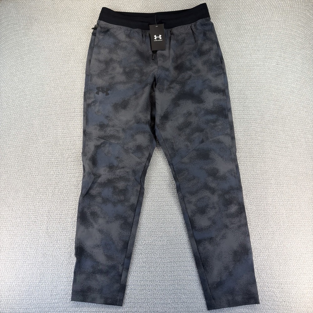 Under Armour Elite Tapered Print Jogger Pant Mens Large 32x30 Gray Camo